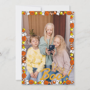 Cartes Pour Fêtes Annuelles Simple Boo Joyeux Halloween famille et amis Photo