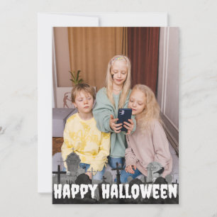 Cartes Pour Fêtes Annuelles Simple Boo Joyeux Halloween famille et amis Photo