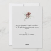 Cartes Pour Fêtes Annuelles Simple bougie verte Appartement de Noël (Dos)