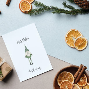 Cartes Pour Fêtes Annuelles Simple cadeau vert scandinave Joyeux Noël