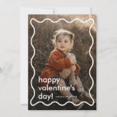 Cartes Pour Fêtes Annuelles Simple cadre vague photo Saint-Valentin (Devant)
