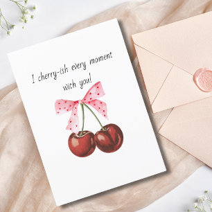 Cartes Pour Fêtes Annuelles Simple Cerise Ruban boyfriend mari Anniversaire