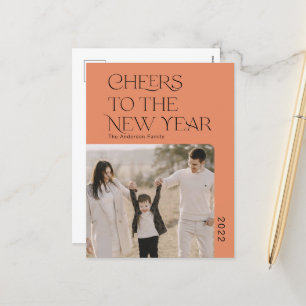 Cartes Pour Fêtes Annuelles Simple Cheers à la nouvelle année 2022 photo de fa