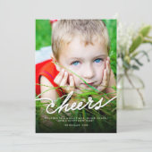 Cartes Pour Fêtes Annuelles Simple Chevaux Calligraphie Script Photo moderne (Debout devant)