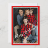 Cartes Pour Fêtes Annuelles Simple Christmas Single Portrait with Greeting (Devant)