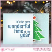 Cartes Pour Fêtes Annuelles Simple Christmas Tree Most Wonderful Time Photo