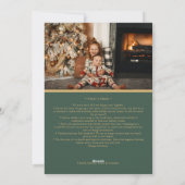 Cartes Pour Fêtes Annuelles Simple classique vert Joyeux Noël photo (Dos)