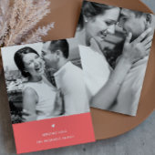 Cartes Pour Fêtes Annuelles Simple coeur Orange Valentine Salutation