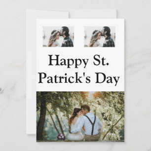 Cartes Pour Fêtes Annuelles Simple collage de photos minimaliste joyeux St. Pa