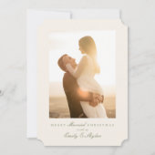 Cartes Pour Fêtes Annuelles Simple collage élégant Joyeux Noël marié (Devant)