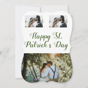 Cartes Pour Fêtes Annuelles Simple collage photo minimal heureux st. patricks 