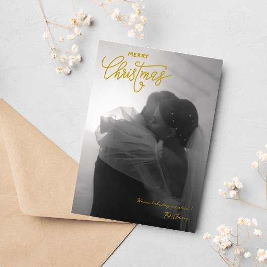 Cartes Pour Fêtes Annuelles Simple Couple Photo Joyeux Noël