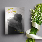 Cartes Pour Fêtes Annuelles Simple Couple Photo Joyeux Noël