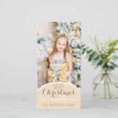 Cartes Pour Fêtes Annuelles Simple Crème propre blanc Noël photo (Debout devant)