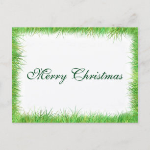 Cartes Pour Fêtes Annuelles Simple Décor de Feuille Verte Élégant Joyeux Noël