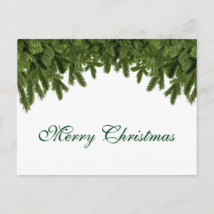 Cartes Pour Fêtes Annuelles Simple décor de Noël élégant avec feuille verte