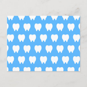 Cartes Pour Fêtes Annuelles Simple dent blanche avec motif bleu clair – Propre