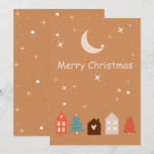 Cartes Pour Fêtes Annuelles Simple Earth Tone Joyeux Noël (Devant / Derrière)