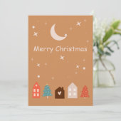 Cartes Pour Fêtes Annuelles Simple Earth Tone Joyeux Noël (Debout devant)