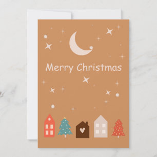 Cartes Pour Fêtes Annuelles Simple Earth Tone Joyeux Noël