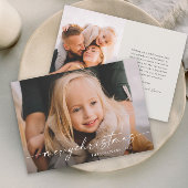 Cartes Pour Fêtes Annuelles Simple écriture manuscrite photo Noël