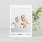 Cartes Pour Fêtes Annuelles Simple écriture moderne Joyeux Noël photo (Debout devant)