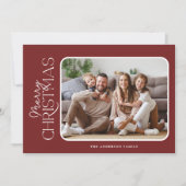 Cartes Pour Fêtes Annuelles Simple élégance Joyeux Noël Photo (Devant)