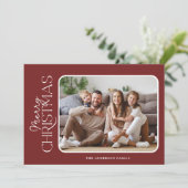 Cartes Pour Fêtes Annuelles Simple élégance Joyeux Noël Photo (Debout devant)