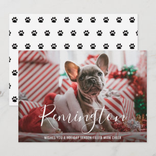 Cartes Pour Fêtes Annuelles Simple élégance mignonne photo chien Noël
