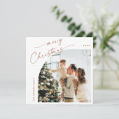 Cartes Pour Fêtes Annuelles Simple élégant élégant 3 PHOTO Noël Salutation (Debout devant)