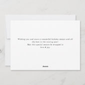 Cartes Pour Fêtes Annuelles Simple élégant élégant 4 PHOTO Noël Salutation (Dos)