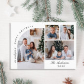 Cartes Pour Fêtes Annuelles Simple élégant élégant 4 PHOTO Noël Salutation