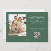 Cartes Pour Fêtes Annuelles Simple élégant élégant 5 PHOTO Noël Salutation (Dos)