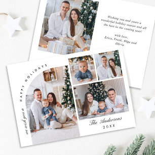 Cartes Pour Fêtes Annuelles Simple élégant élégant 5 PHOTO Noël Salutation