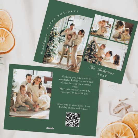 Cartes Pour Fêtes Annuelles Simple élégant élégant 5 PHOTO Noël Salutation