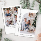 Cartes Pour Fêtes Annuelles Simple élégant élégant 5 PHOTO Noël Salutation