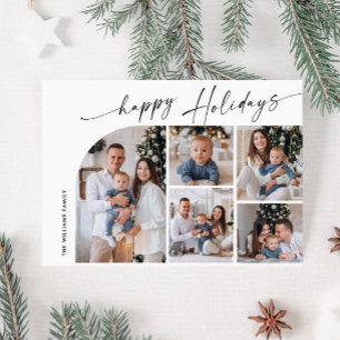 Cartes Pour Fêtes Annuelles Simple élégant élégant 5 PHOTO Noël Salutation