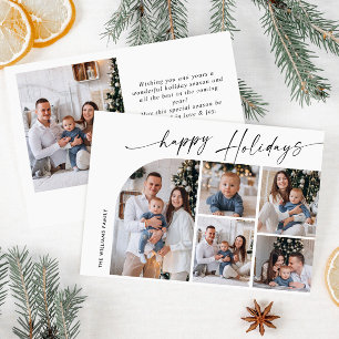 Cartes Pour Fêtes Annuelles Simple élégant élégant 6 PHOTO Noël Salutation