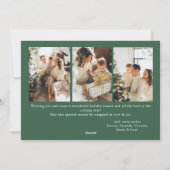 Cartes Pour Fêtes Annuelles Simple élégant élégant 7 PHOTO Noël Salutation (Dos)