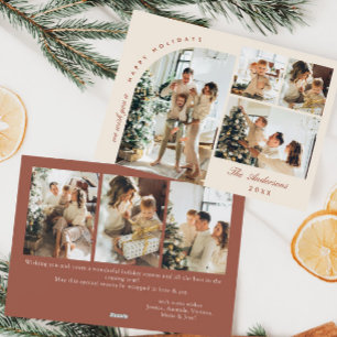 Cartes Pour Fêtes Annuelles Simple élégant élégant 7 PHOTO Noël Salutation