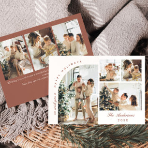 Cartes Pour Fêtes Annuelles Simple élégant élégant 7 PHOTO Noël Salutation