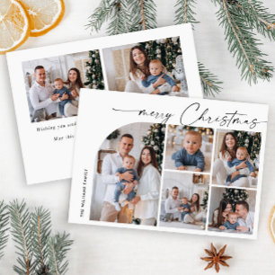 Cartes Pour Fêtes Annuelles Simple élégant élégant 7 PHOTO Noël Salutation