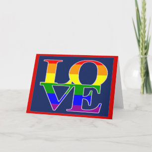 Cartes Pour Fêtes Annuelles Simple Élégant et Beau Gay Pride Saint-Valentin