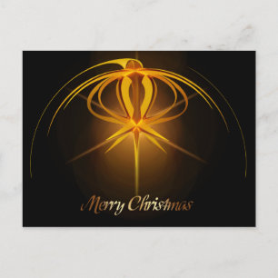 Cartes Pour Fêtes Annuelles Simple Elégant Golden Advent Star Joyeux Noël