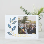 Cartes Pour Fêtes Annuelles Simple Elegant Hannukah Card (Debout devant)