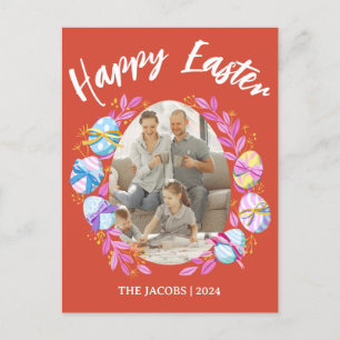 Cartes Pour Fêtes Annuelles Simple Elegant Happy Famille de Pâques une photo