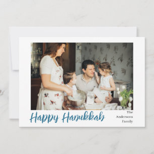 Cartes Pour Fêtes Annuelles Simple Elegant Happy Hanoukka photo de famille