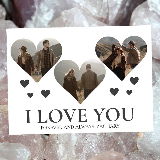 Cartes Pour Fêtes Annuelles Simple Elegant Love valentine's day couple 3 photo