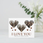 Cartes Pour Fêtes Annuelles Simple Elegant Love valentine's day couple 3 photo (Debout devant)