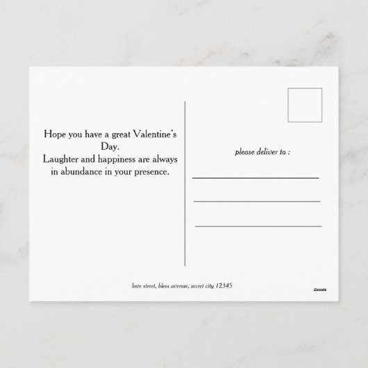 Cartes Pour Fêtes Annuelles Simple Elegant Love valentine's day couple 3 photo (Dos)